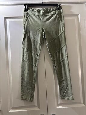 easel Olive Green Stretch Leggings